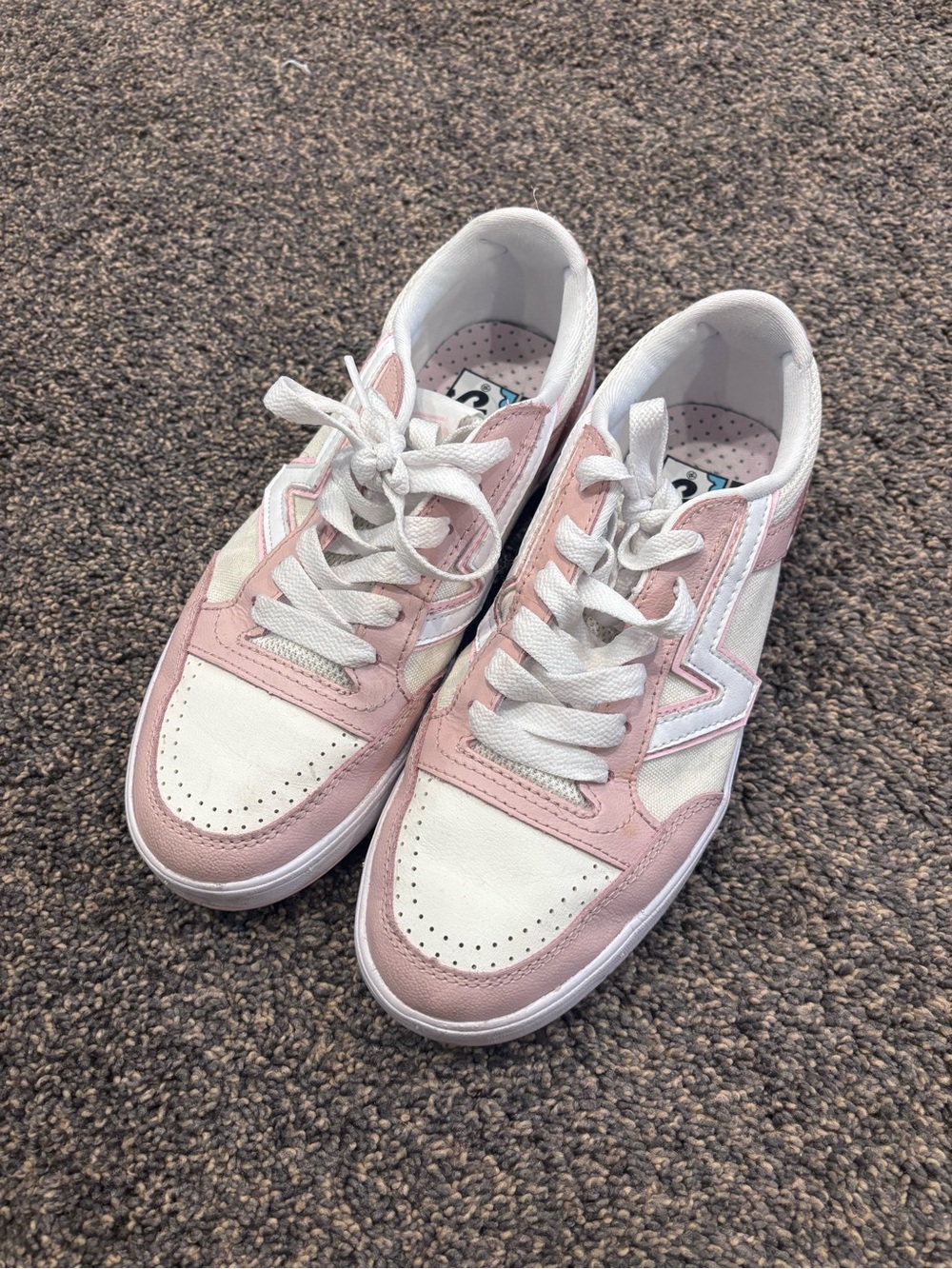 Vans Women's Pink and White Low-Top Sneakers (1 DAY LEFT!)